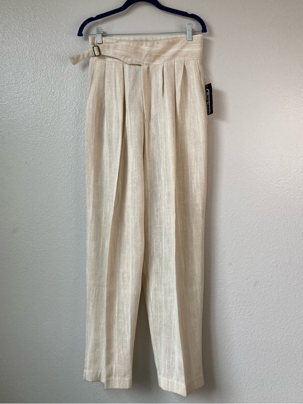 NWT Vintage 80s 90s Daily Habit Side buckle High Waist Pleated Pants Trousers S